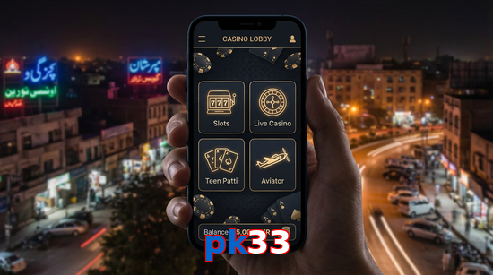 Main screen of Pk33 app page for PK players