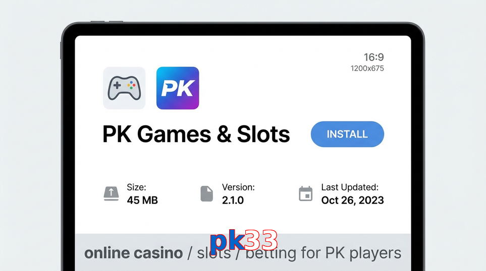Game list for Pk33 gameapk section
